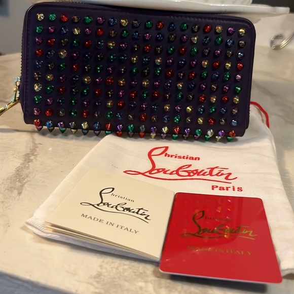 Christian Louboutin Handbags - Rare Christian Louboutin Multicolor Studded Wallet